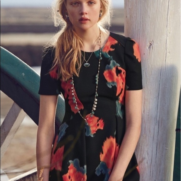 Anthropologie Maginn Dress in Oversized Abstract Floral Print Size 2 - Picture 6 of 6